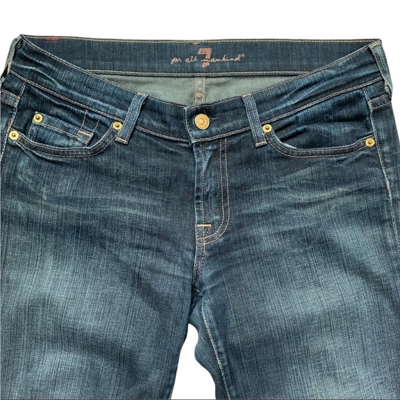 7 for all Mankind Roxanne Jeans Dark Wash Mid Rise Slim Leg Size 29 - Picture 4 of 12